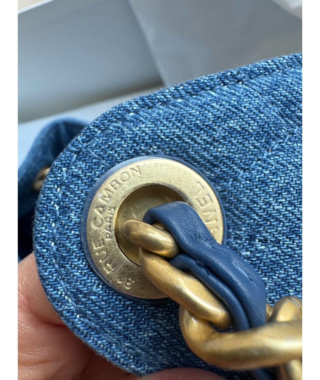 CHANEL Синяя деним сумка тоут, фото 6