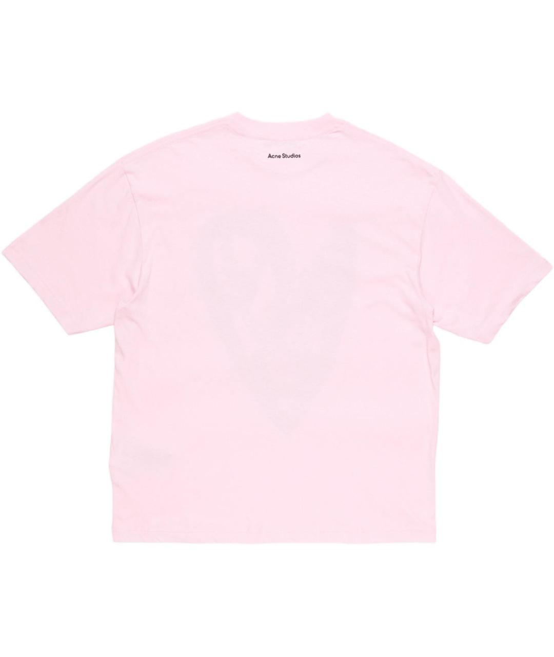 ACNE STUDIOS Розовая хлопковая футболка, фото 2