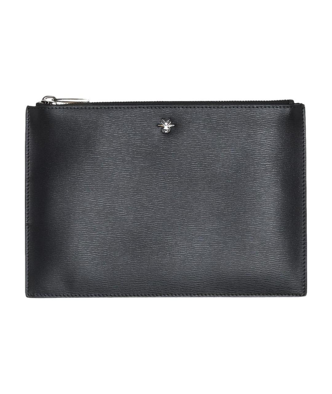 CHRISTIAN DIOR Черная кожаная папка для документов, фото 1