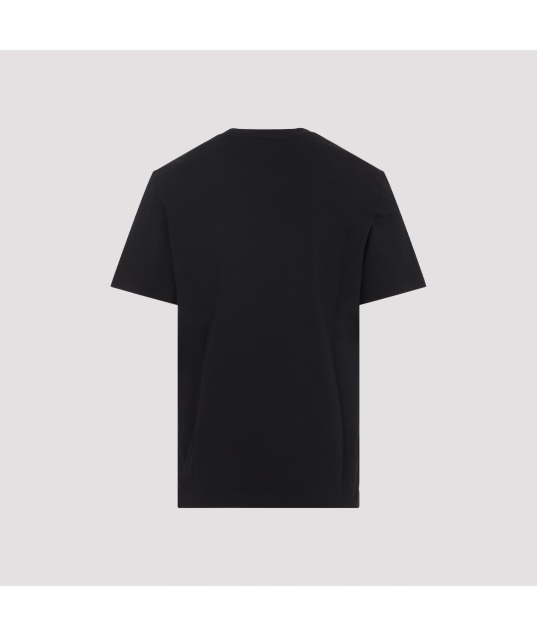 MONCLER Черная хлопковая футболка, фото 2