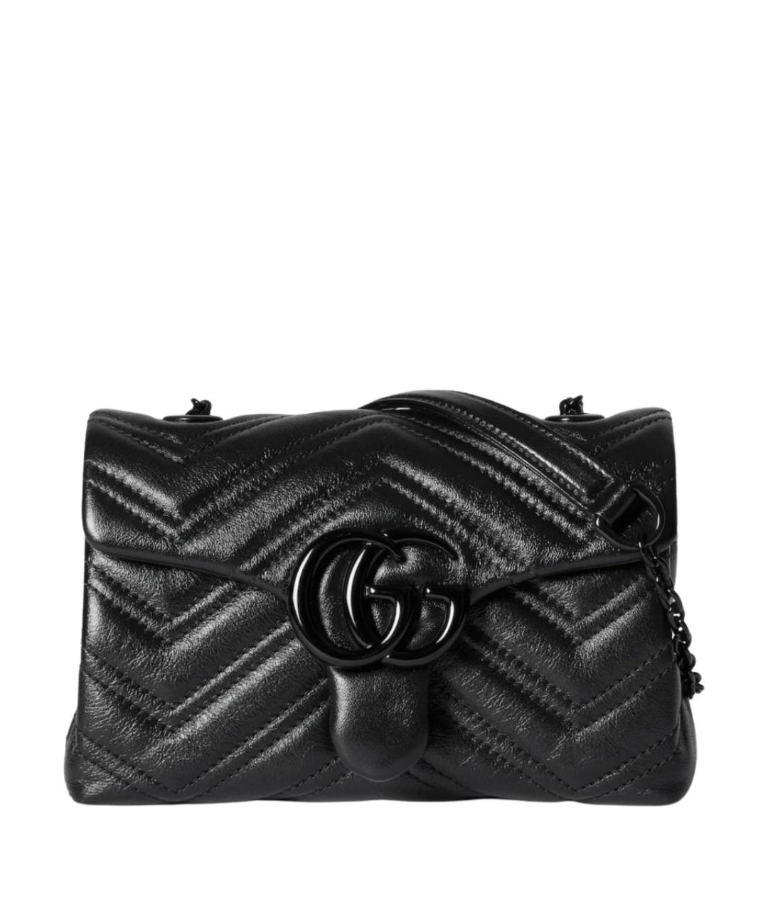 GUCCI Черная кожаная сумка через плечо, фото 1