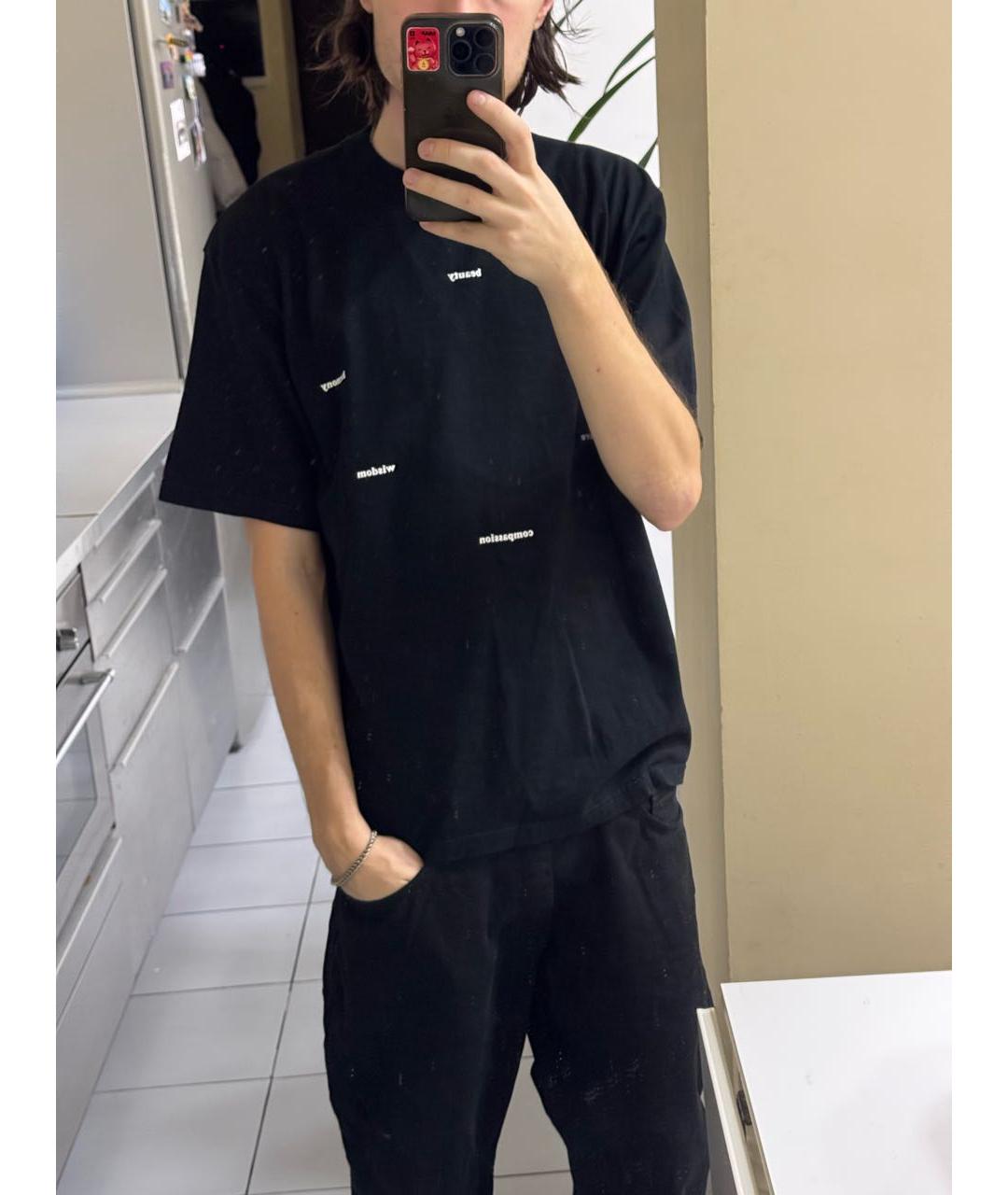 UNDERCOVER Черная хлопковая футболка, фото 3