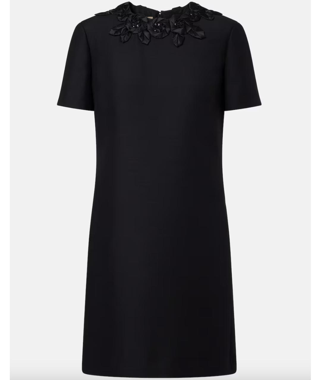 VALENTINO Черное шерстяное повседневное платье, фото 6