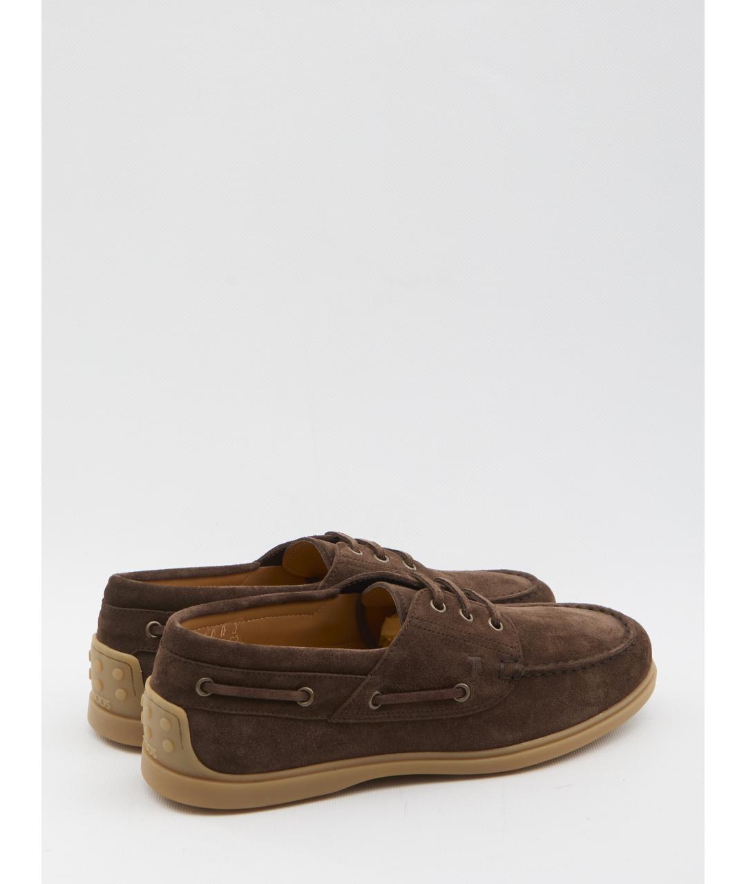 TOD'S Коричневые замшевые лоферы, фото 3
