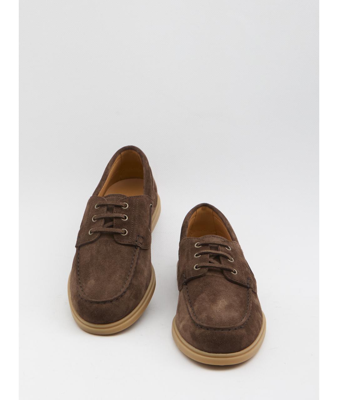 TOD'S Коричневые замшевые лоферы, фото 5