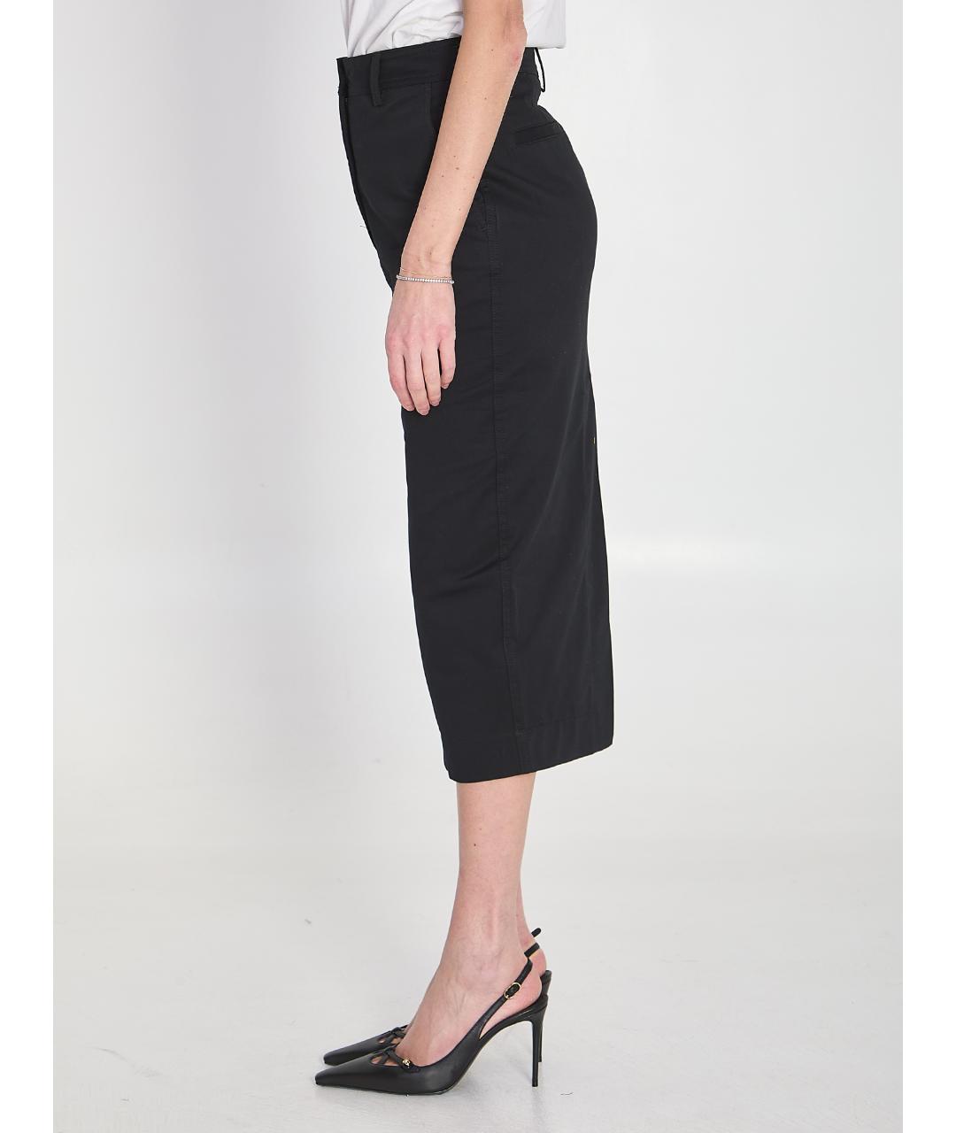 THELATEST Черная хлопковая юбка миди, фото 3