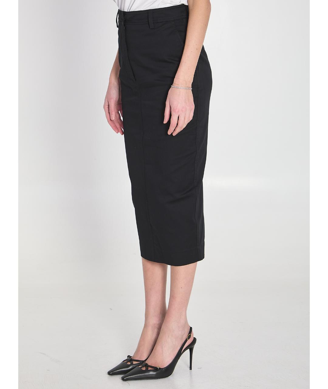 THELATEST Черная хлопковая юбка миди, фото 2