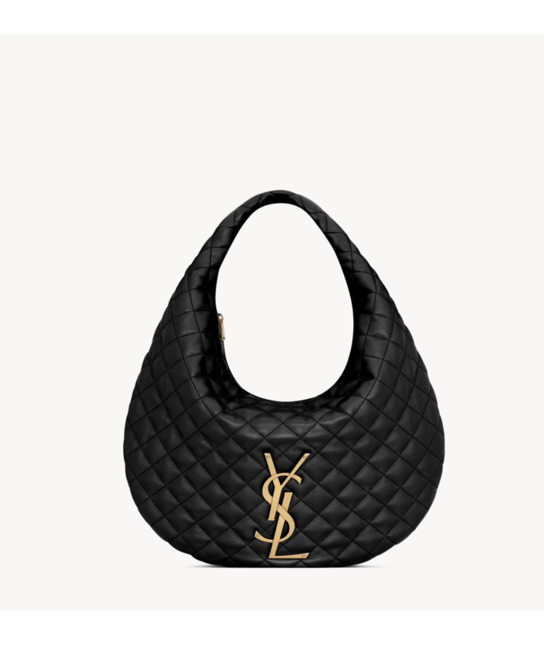 SAINT LAURENT Черная кожаная сумка тоут, фото 6