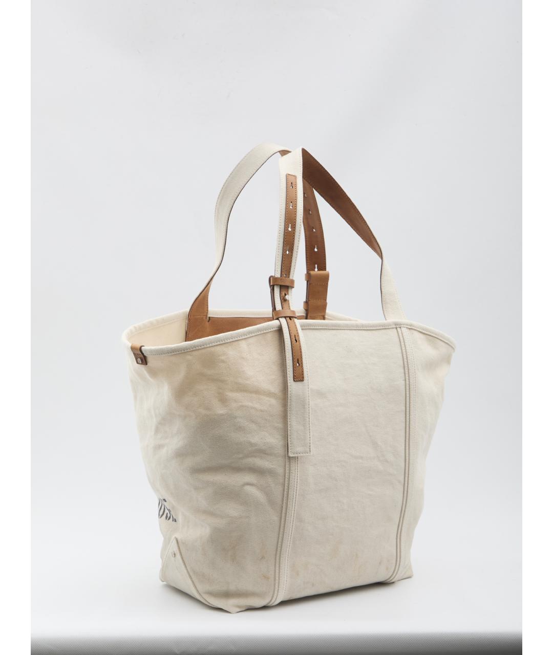 GOLDEN GOOSE DELUXE BRAND Бежевая хлопковая сумка тоут, фото 3