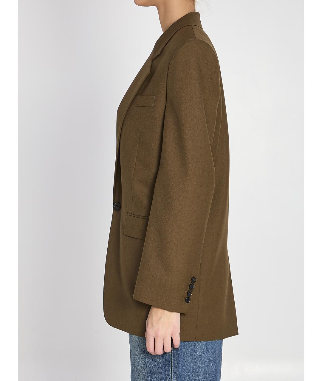 SAINT LAURENT Зеленый шерстяной жакет/пиджак, фото 4