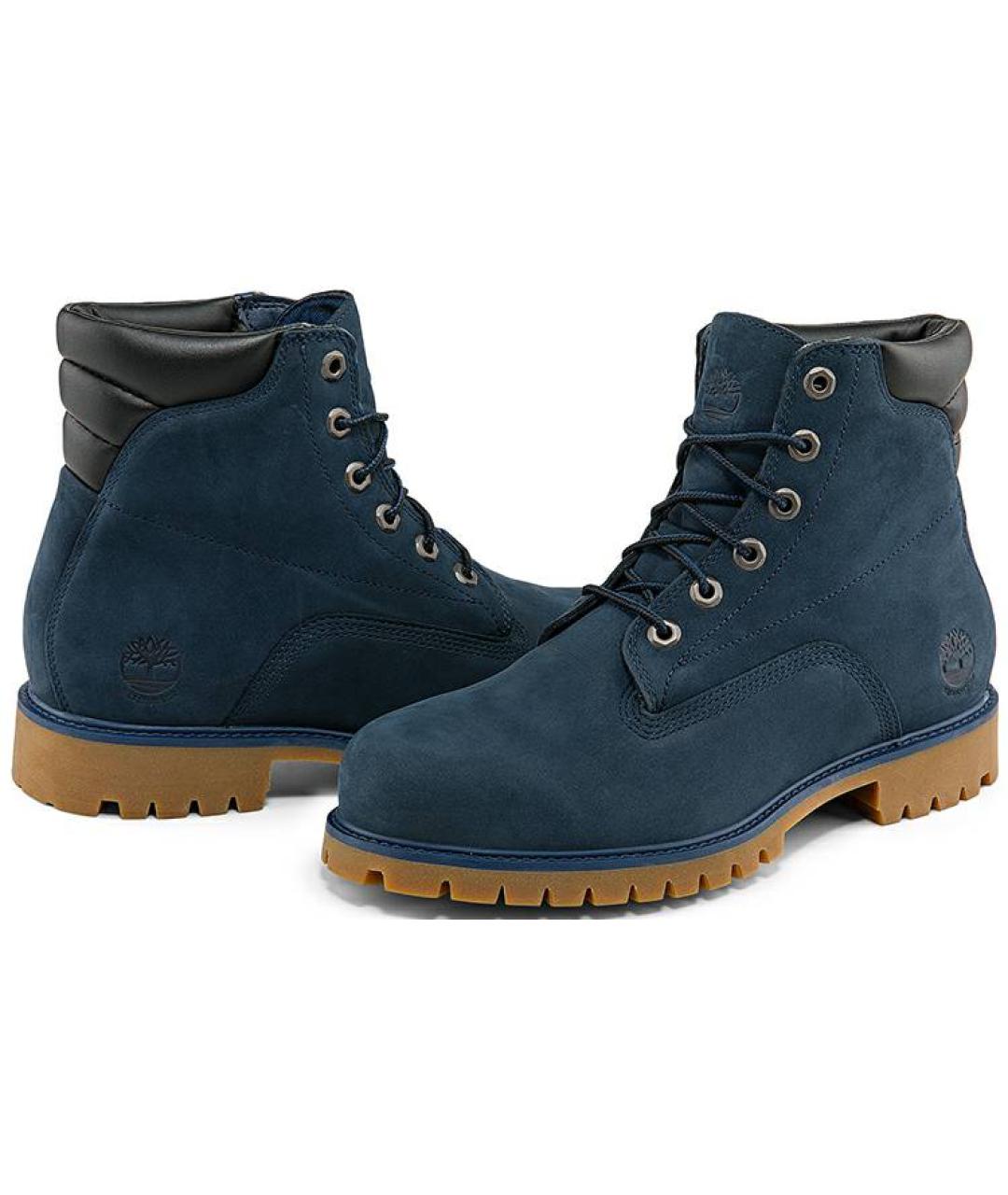 TIMBERLAND Синие нубуковые высокие ботинки, фото 5