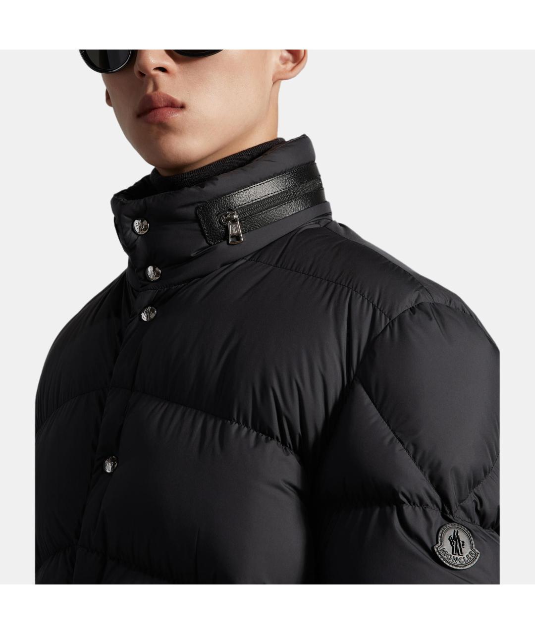 MONCLER Черный пуховик, фото 5