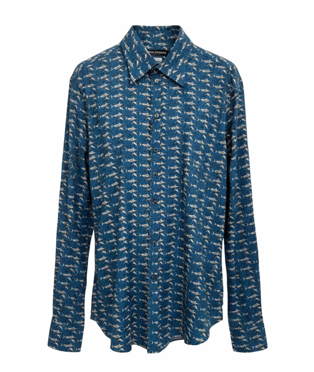 DOLCE&GABBANA Синяя хлопковая кэжуал рубашка, фото 1