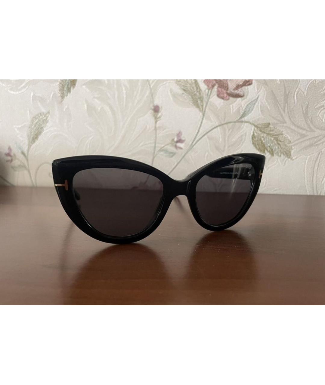 TOM FORD Черные пластиковые солнцезащитные очки, фото 4