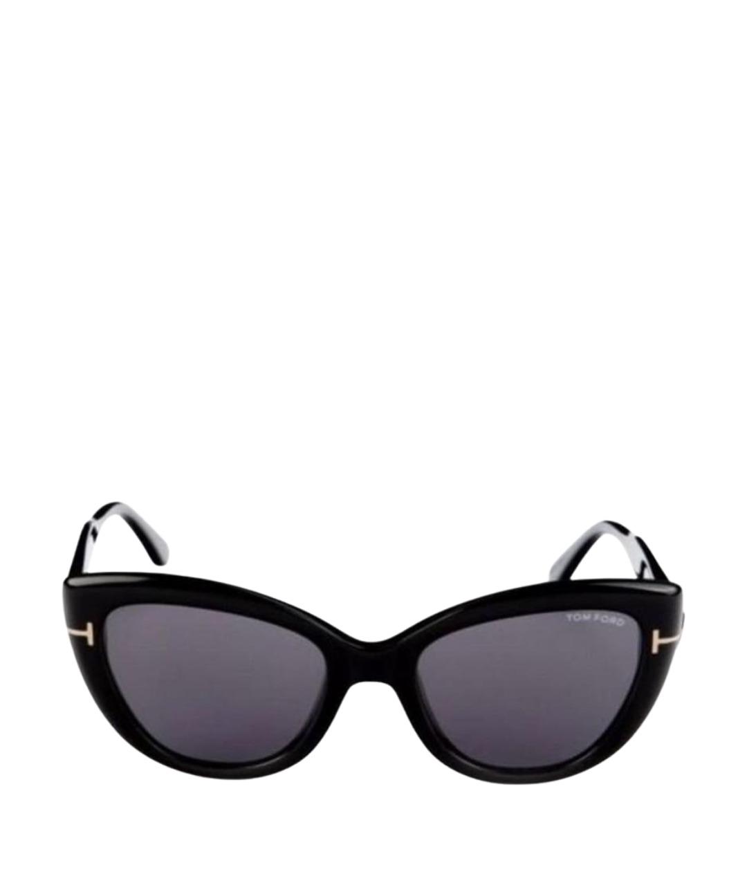 TOM FORD Черные пластиковые солнцезащитные очки, фото 1