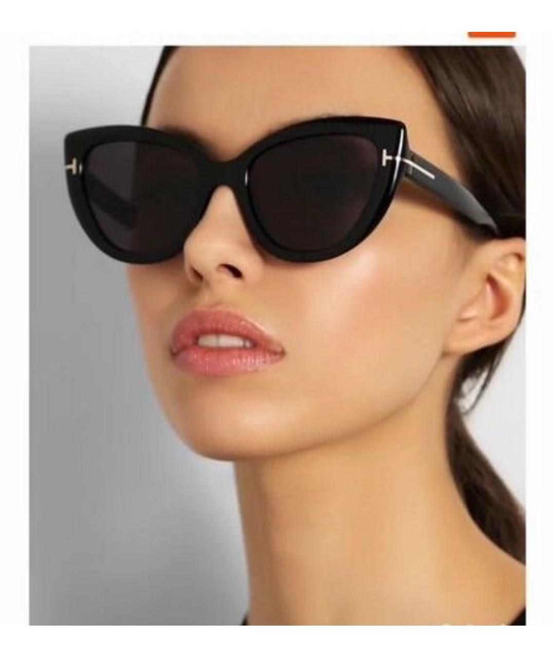 TOM FORD Черные пластиковые солнцезащитные очки, фото 5