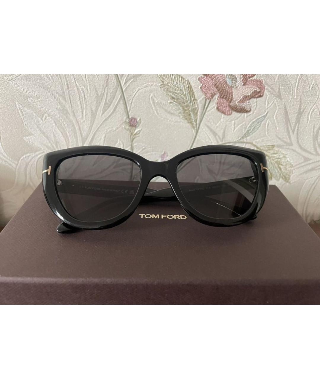 TOM FORD Черные пластиковые солнцезащитные очки, фото 3