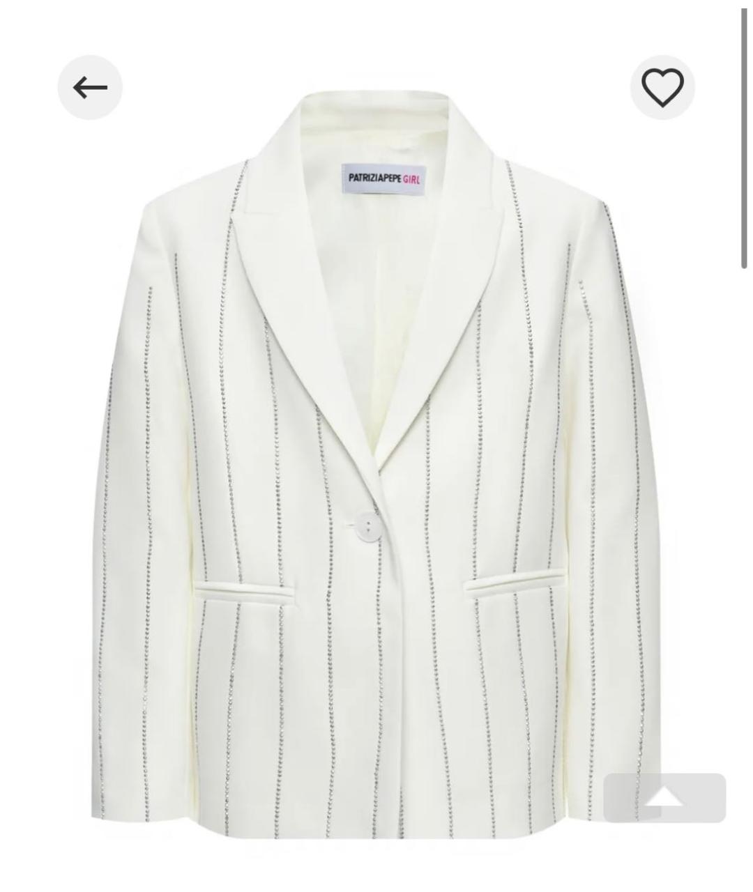 PATRIZIA PEPE Белый полиэстеровый жакет / жилет, фото 7