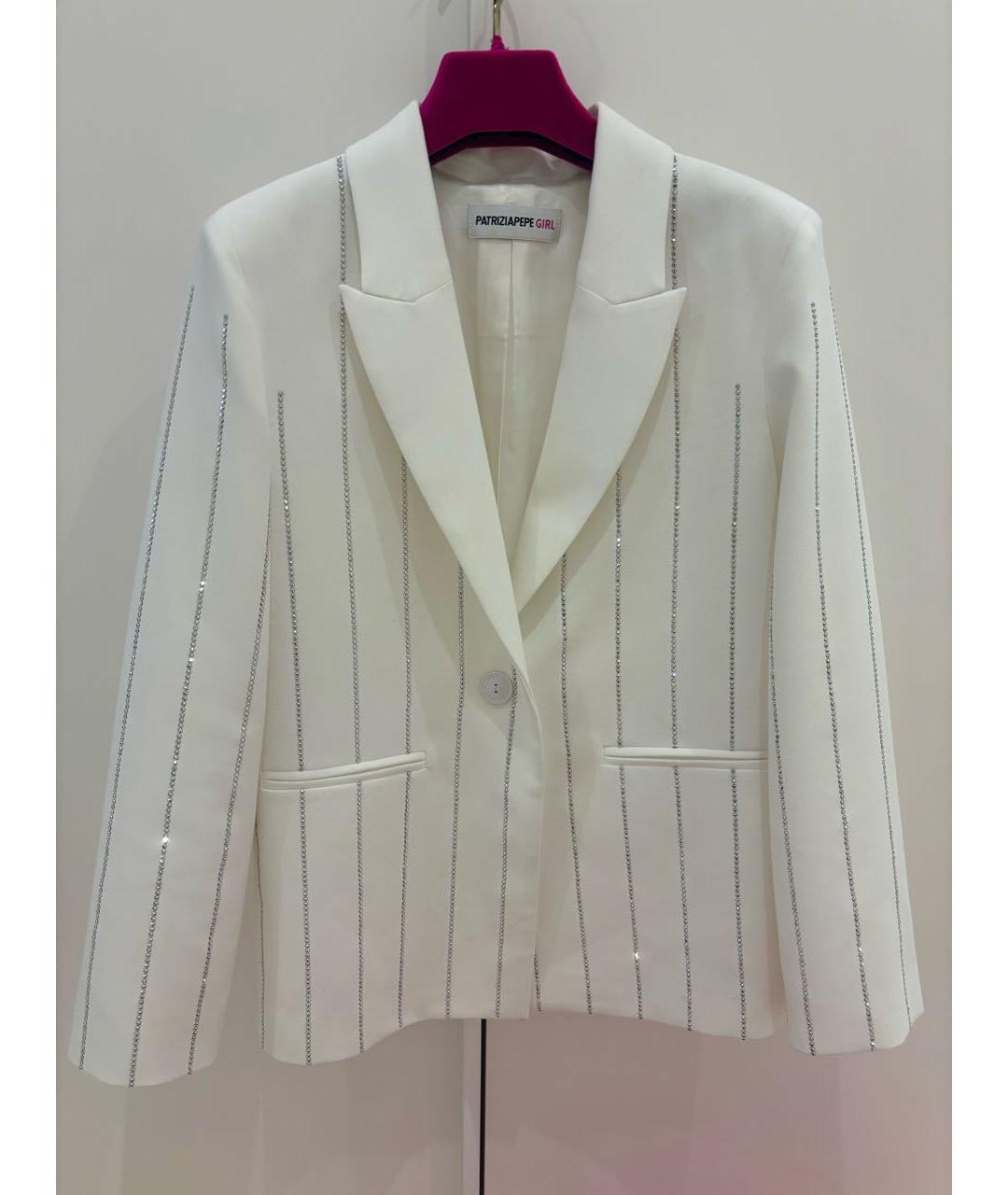 PATRIZIA PEPE Белый полиэстеровый жакет / жилет, фото 2