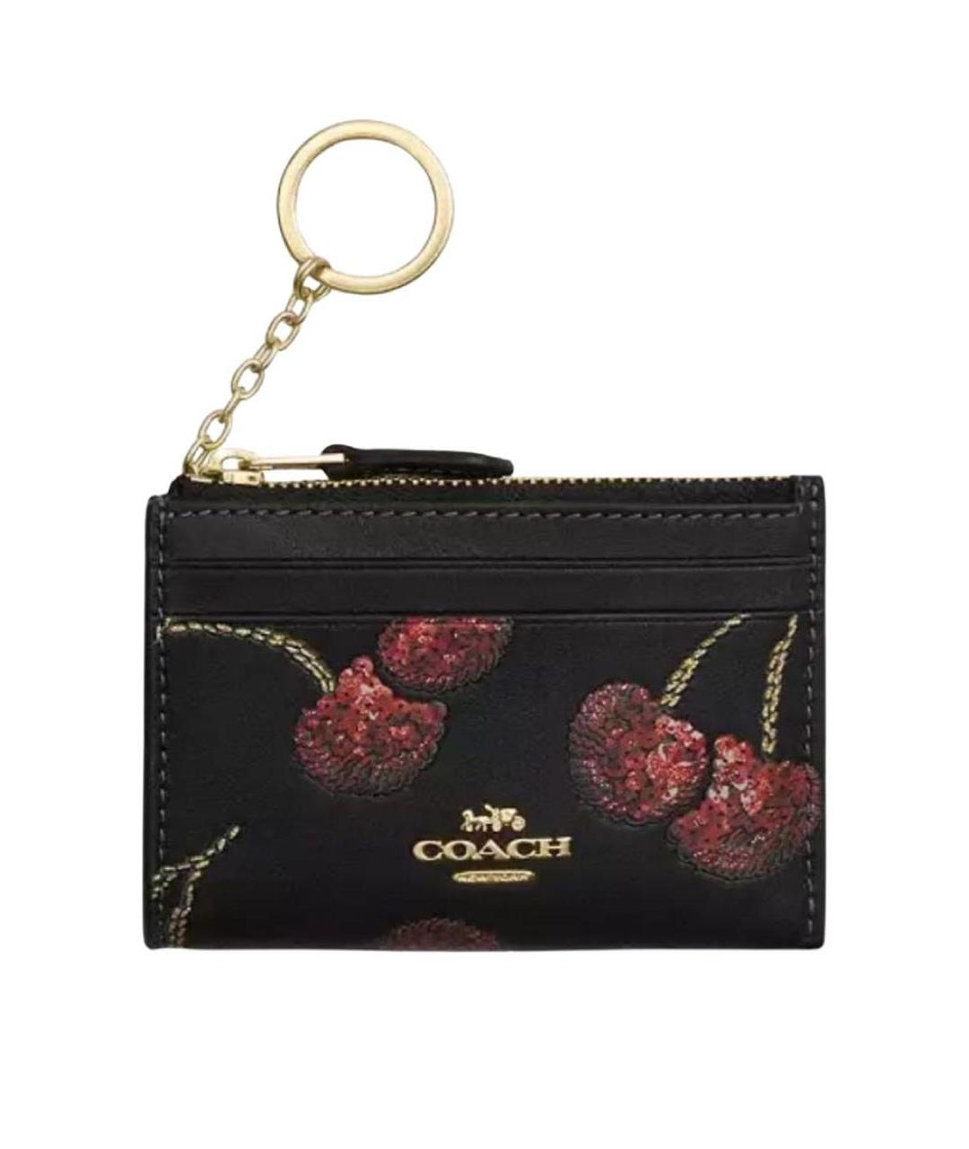 COACH Черный кожаный кардхолдер, фото 1