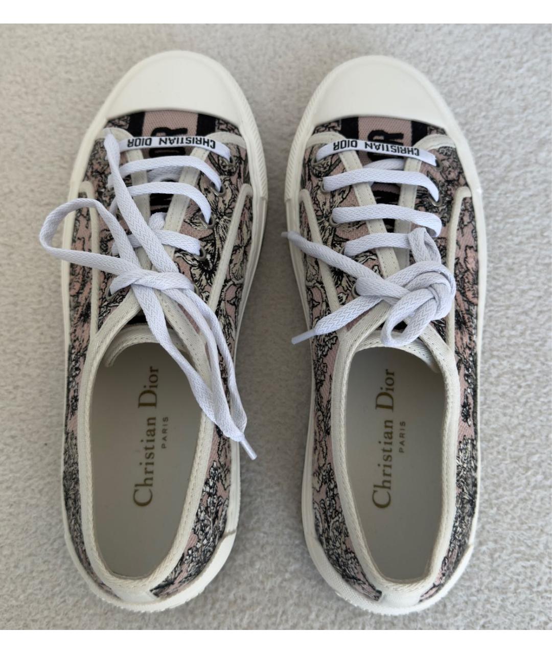CHRISTIAN DIOR Розовые текстильные кеды, фото 3