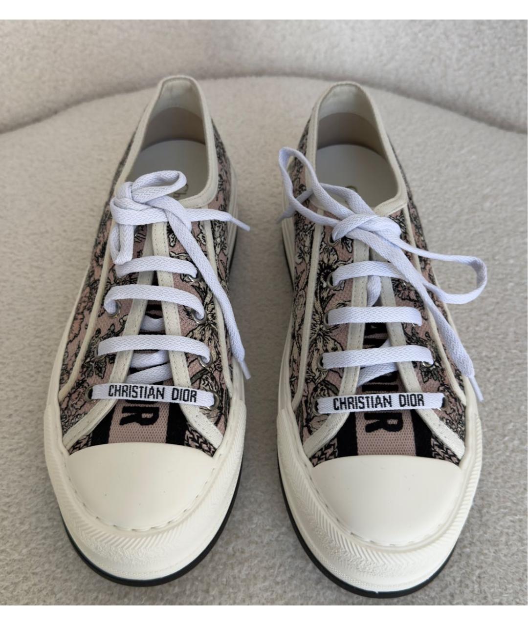 CHRISTIAN DIOR Розовые текстильные кеды, фото 2