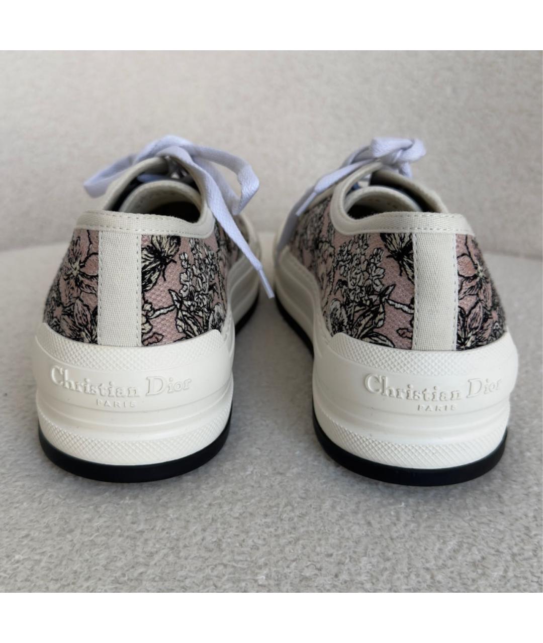 CHRISTIAN DIOR Розовые текстильные кеды, фото 4