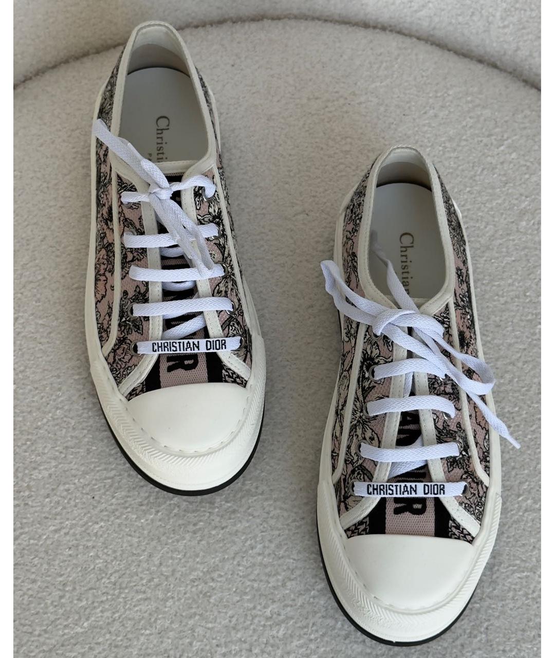 CHRISTIAN DIOR Розовые текстильные кеды, фото 5
