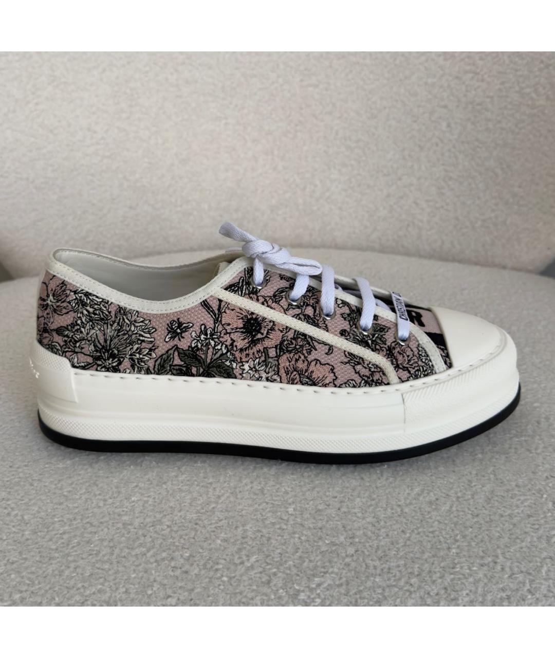 CHRISTIAN DIOR Розовые текстильные кеды, фото 6