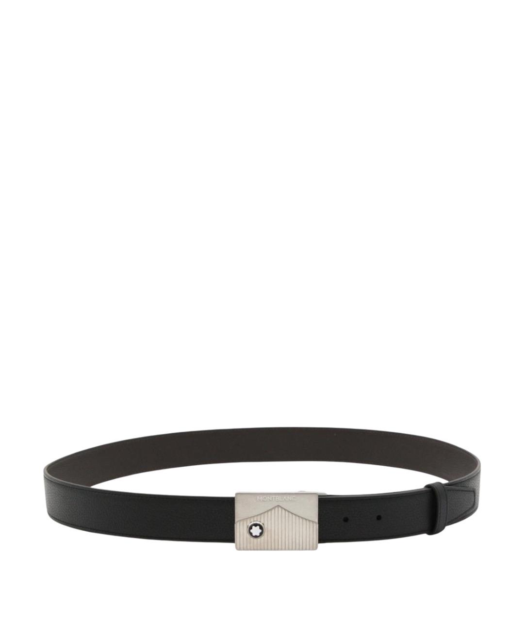 MONTBLANC Черный кожаный ремень, фото 1