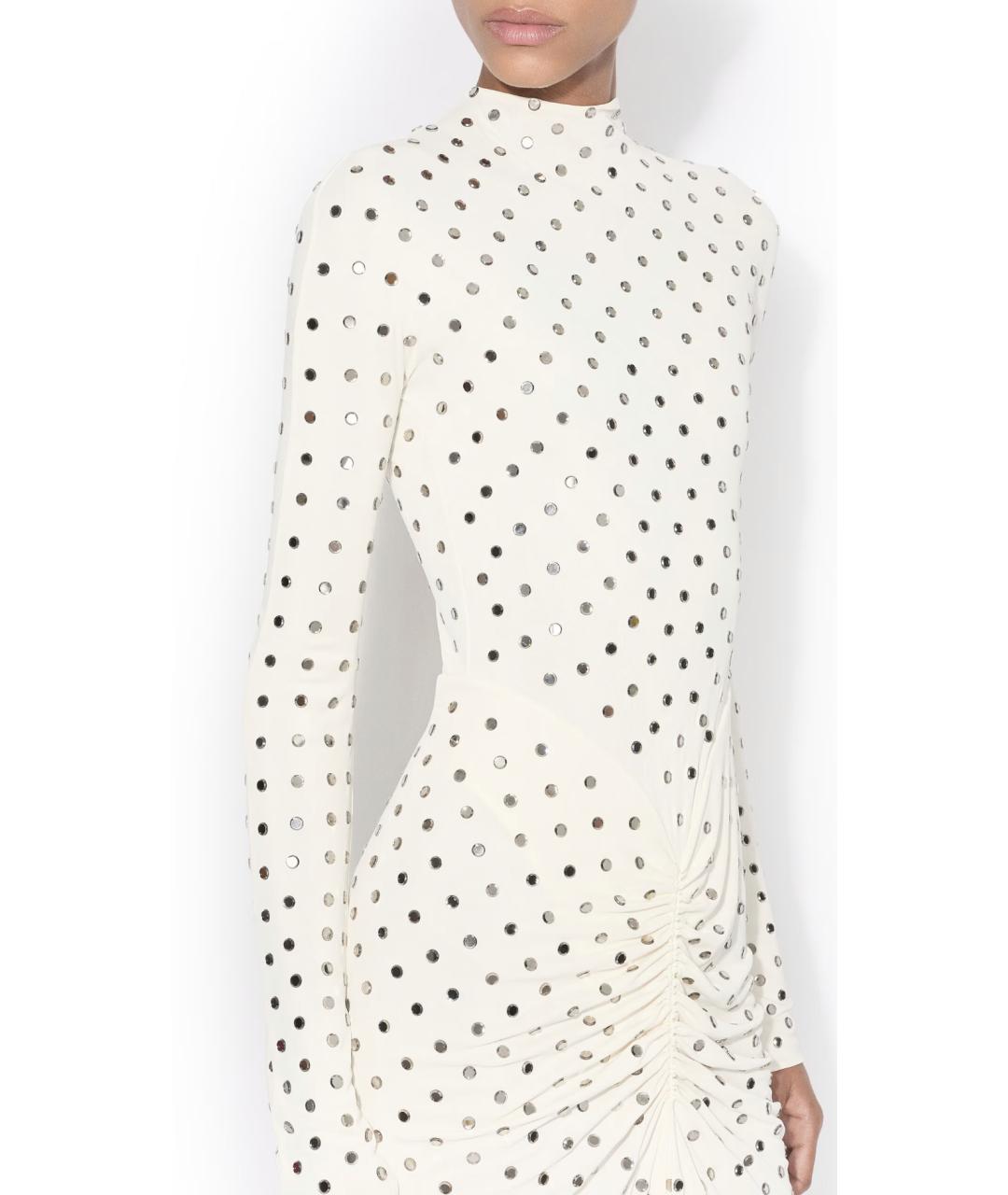 ALAIA Бежевое вискозное коктейльное платье, фото 4