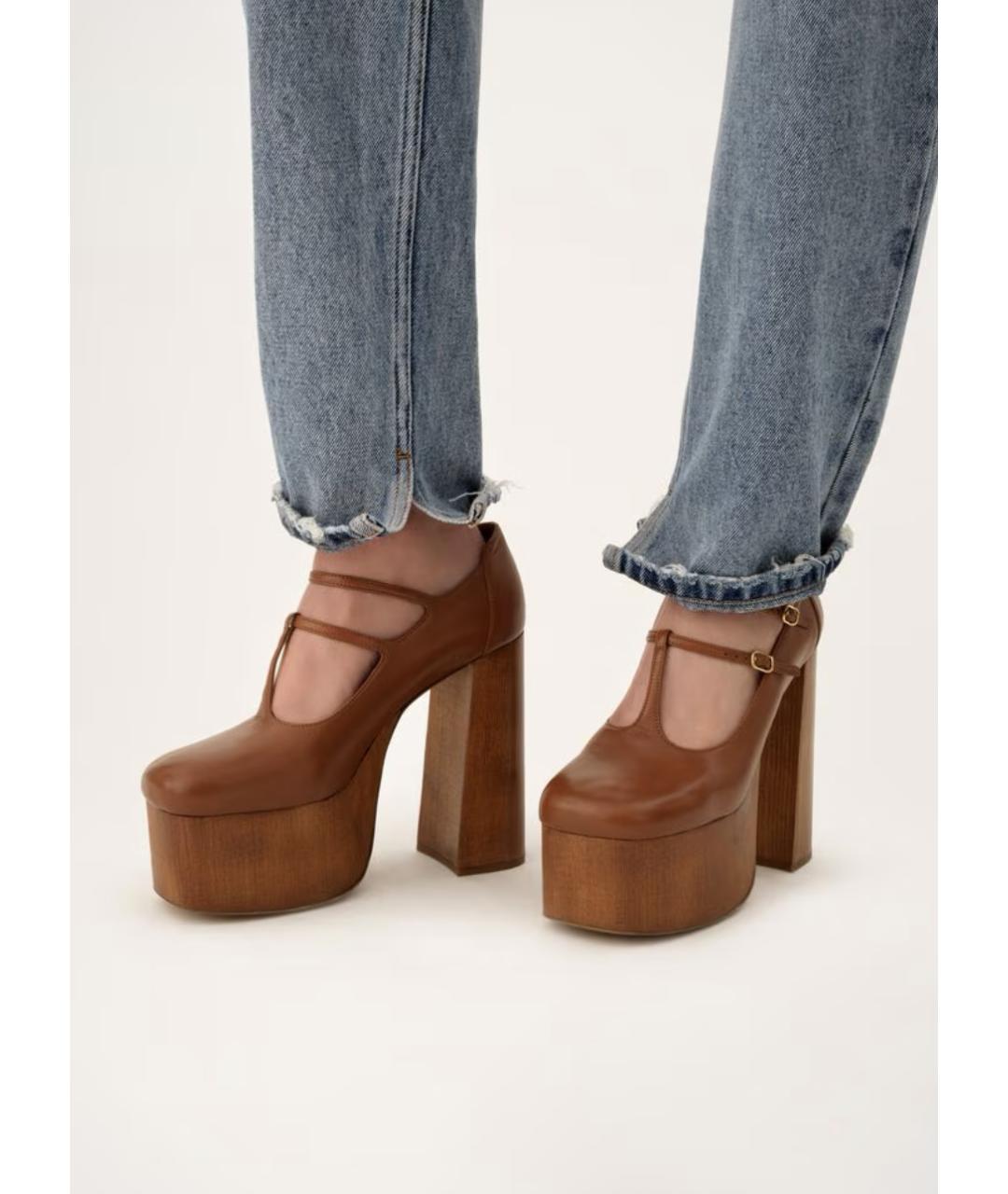 CHLOE Синие хлопковые прямые джинсы, фото 6