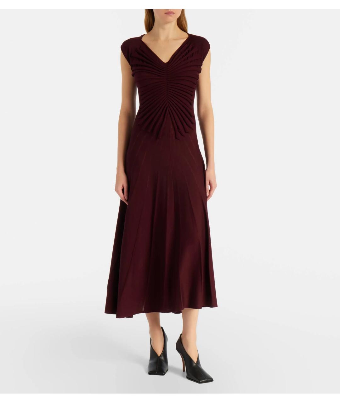 ALAIA Бордовое шерстяное платье, фото 2