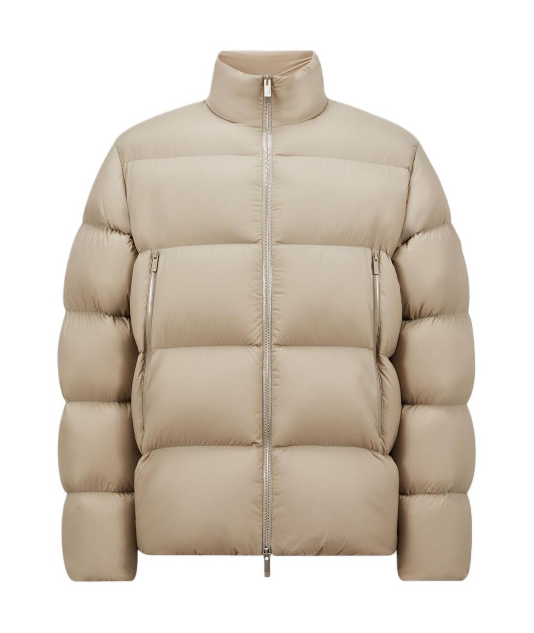 MONCLER Бежевый пуховик, фото 1