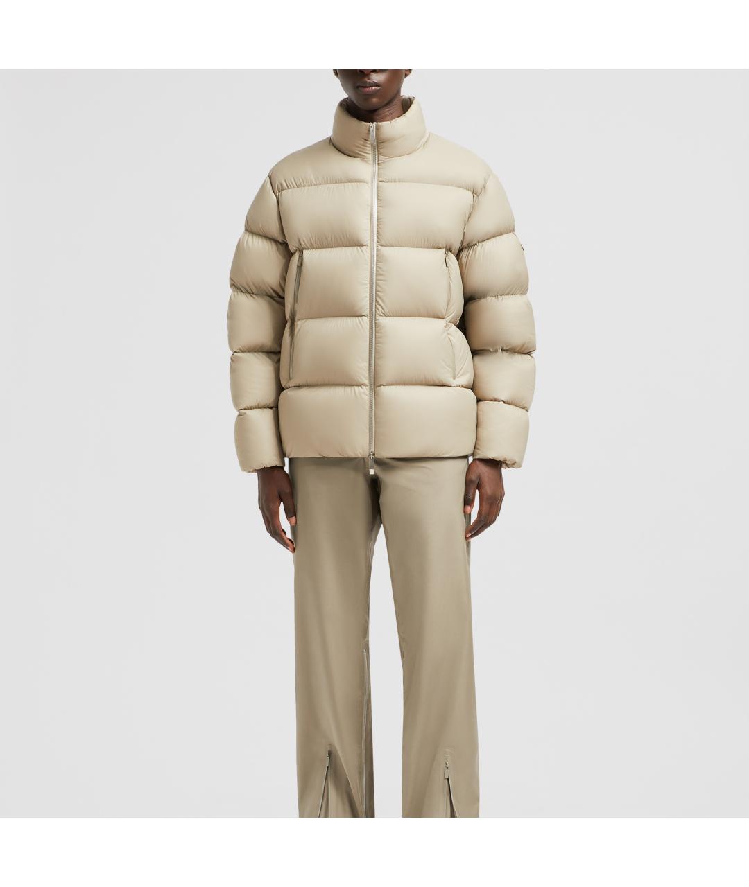 MONCLER Бежевый пуховик, фото 2