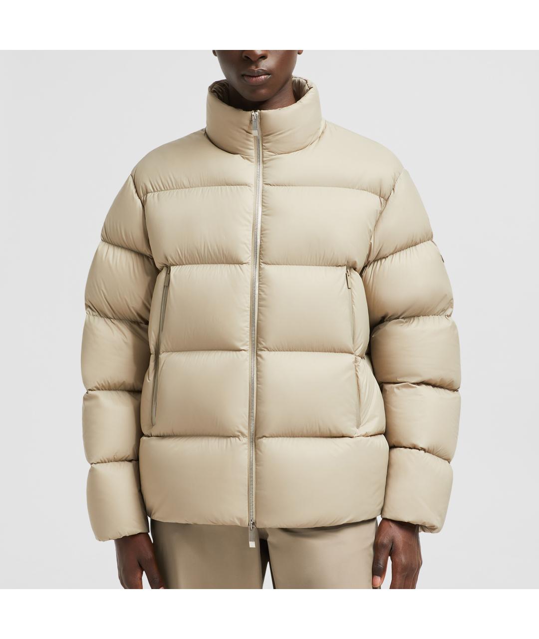 MONCLER Бежевый пуховик, фото 3