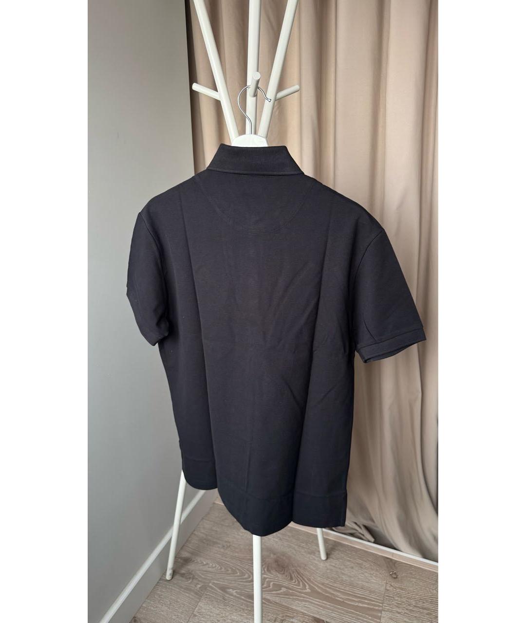 ETRO Черное хлопковое поло с коротким рукавом, фото 3