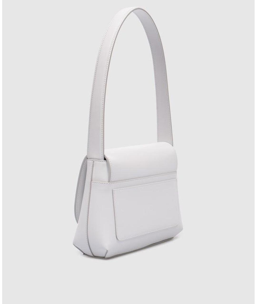 DOLCE&GABBANA Белая кожаная сумка с короткими ручками, фото 3