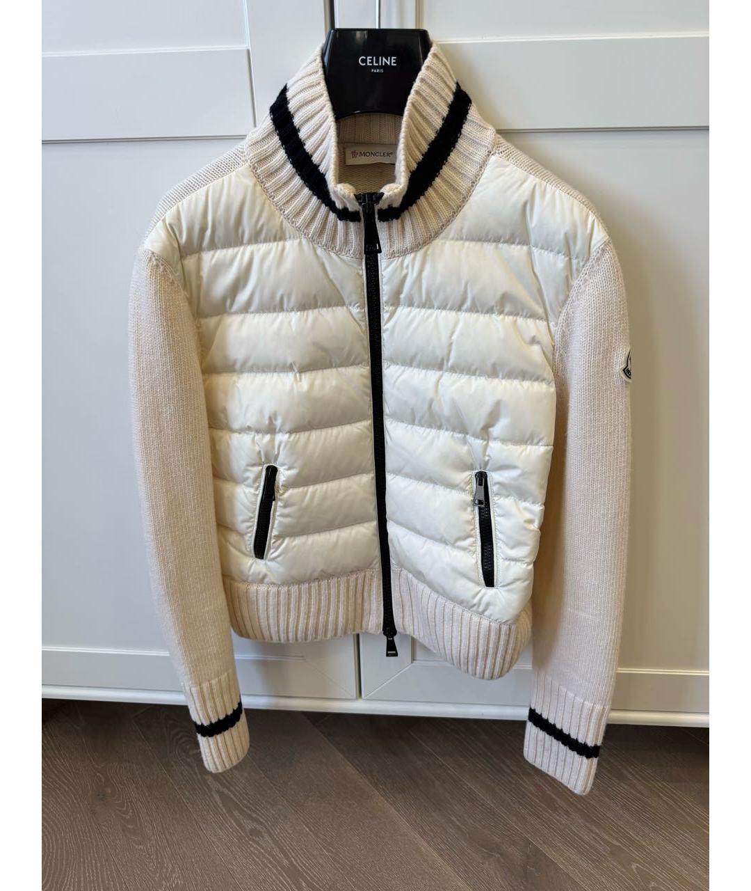 MONCLER Белый шерстяной джемпер / свитер, фото 8