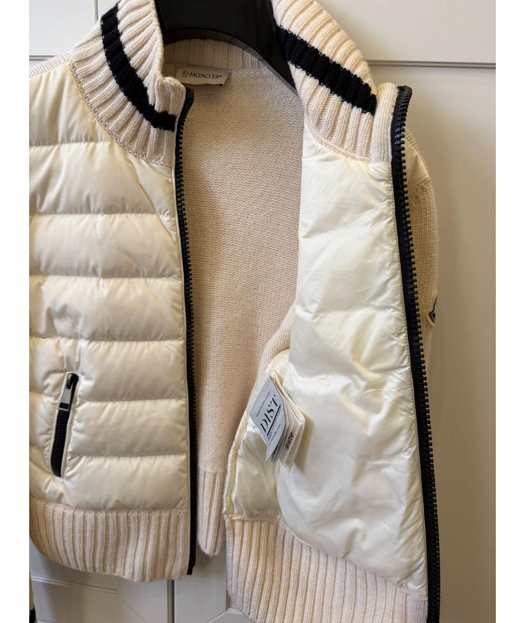 MONCLER Белый шерстяной джемпер / свитер, фото 4