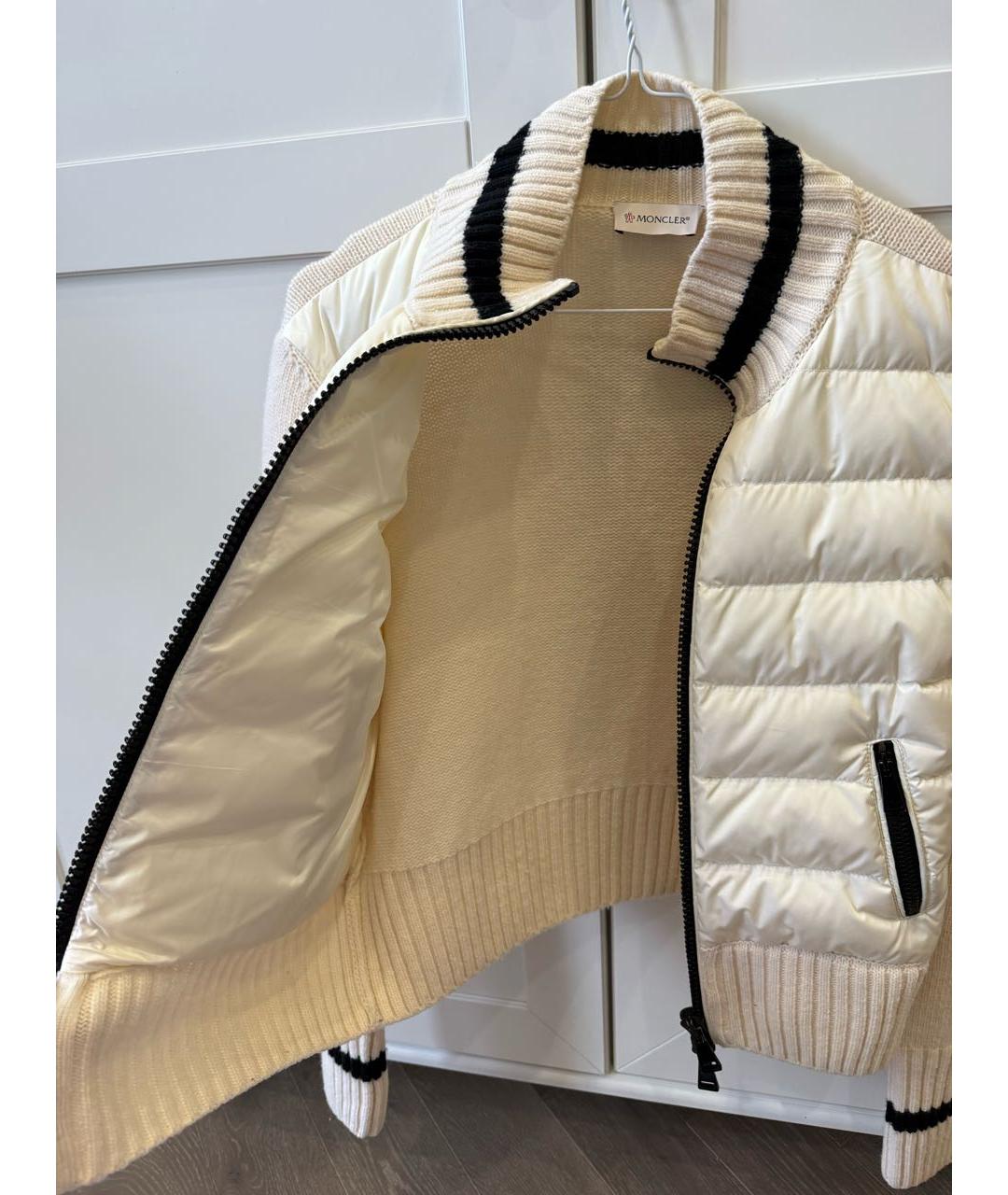 MONCLER Белый шерстяной джемпер / свитер, фото 7