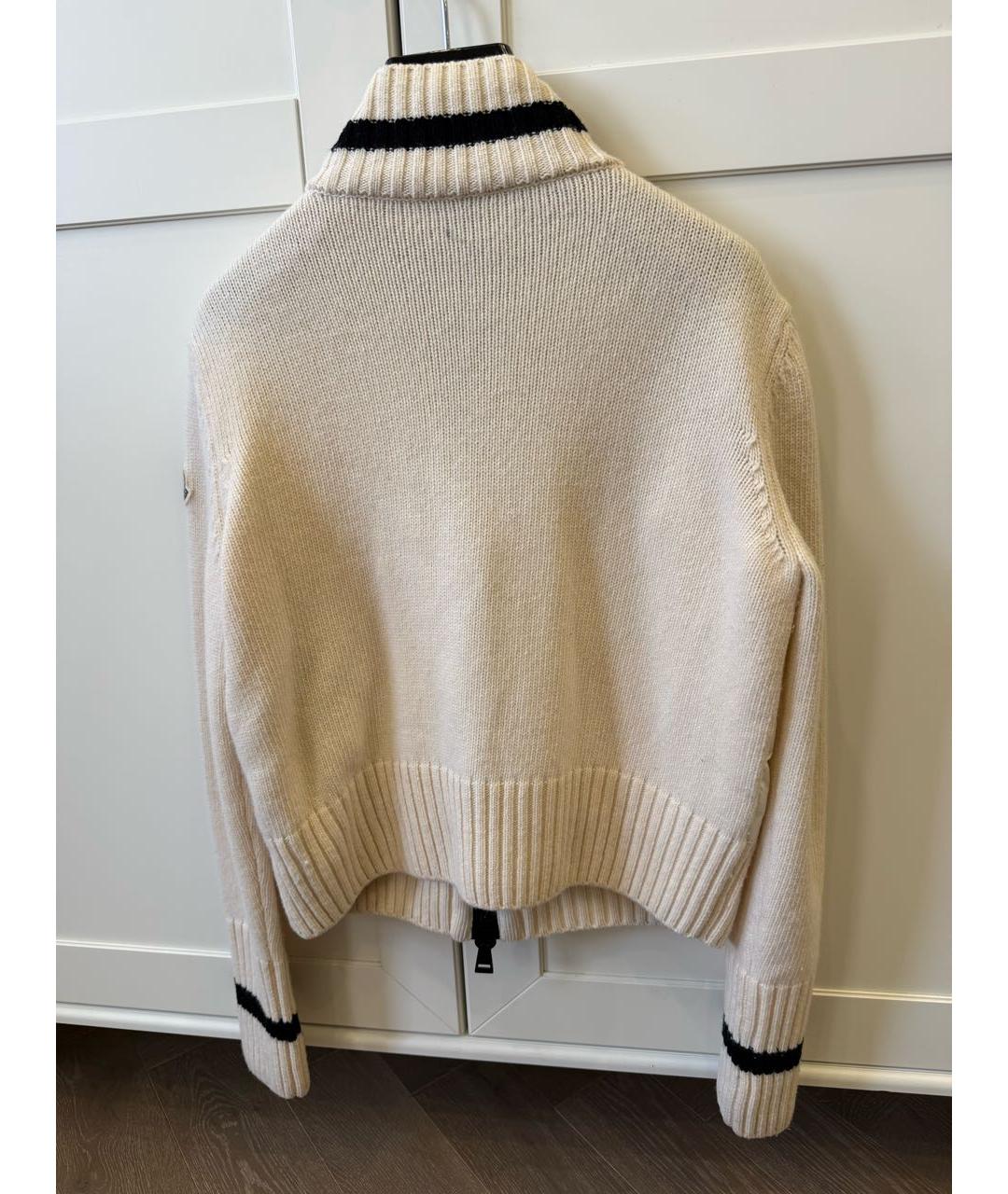 MONCLER Белый шерстяной джемпер / свитер, фото 2