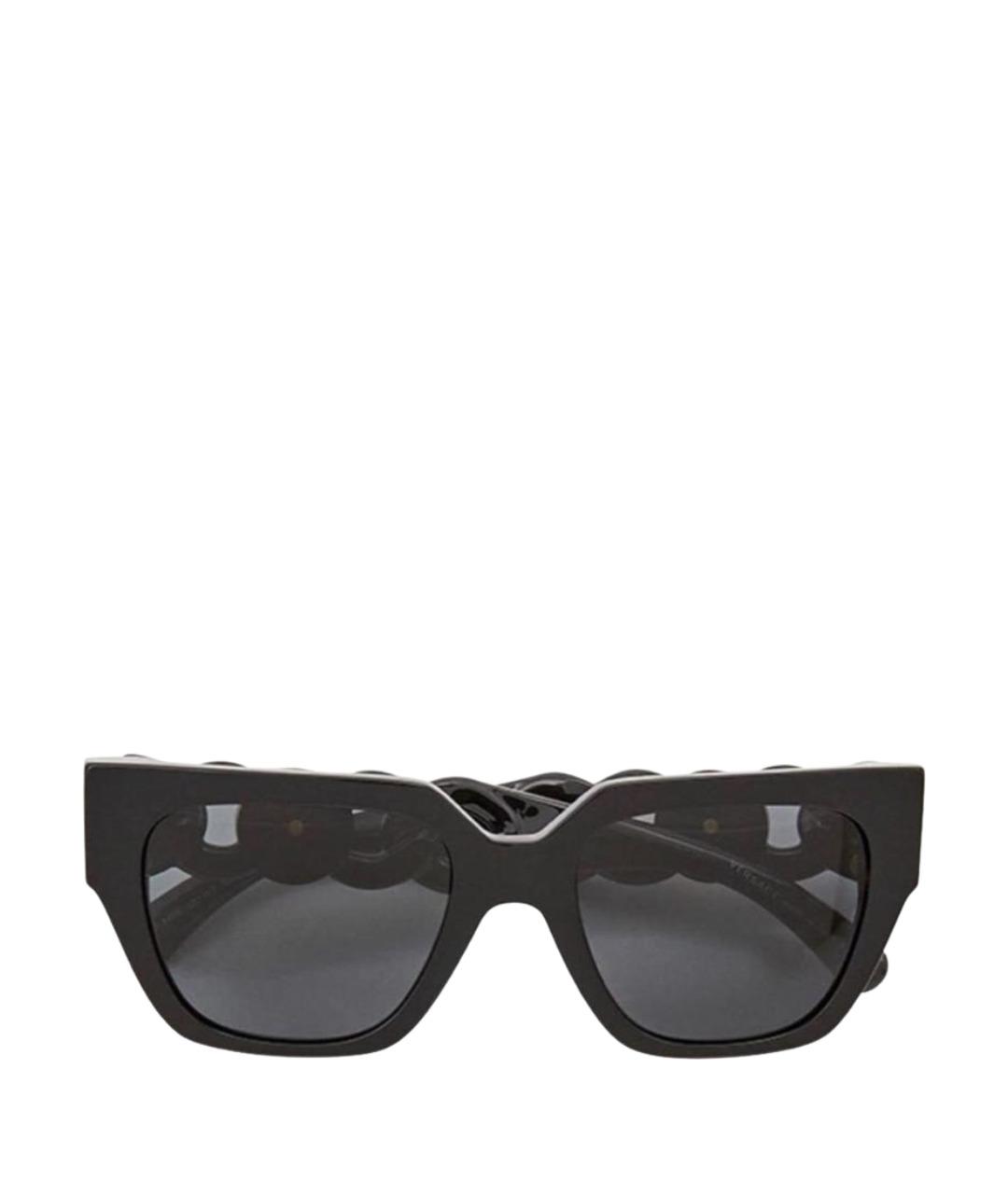 VERSACE Черные пластиковые солнцезащитные очки, фото 1