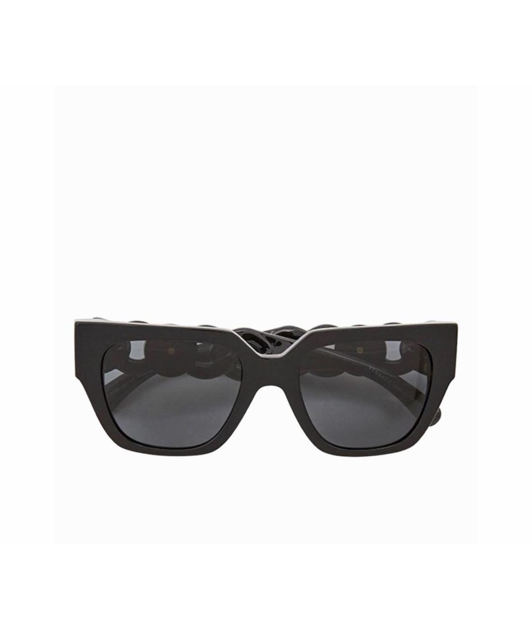 VERSACE Черные пластиковые солнцезащитные очки, фото 4