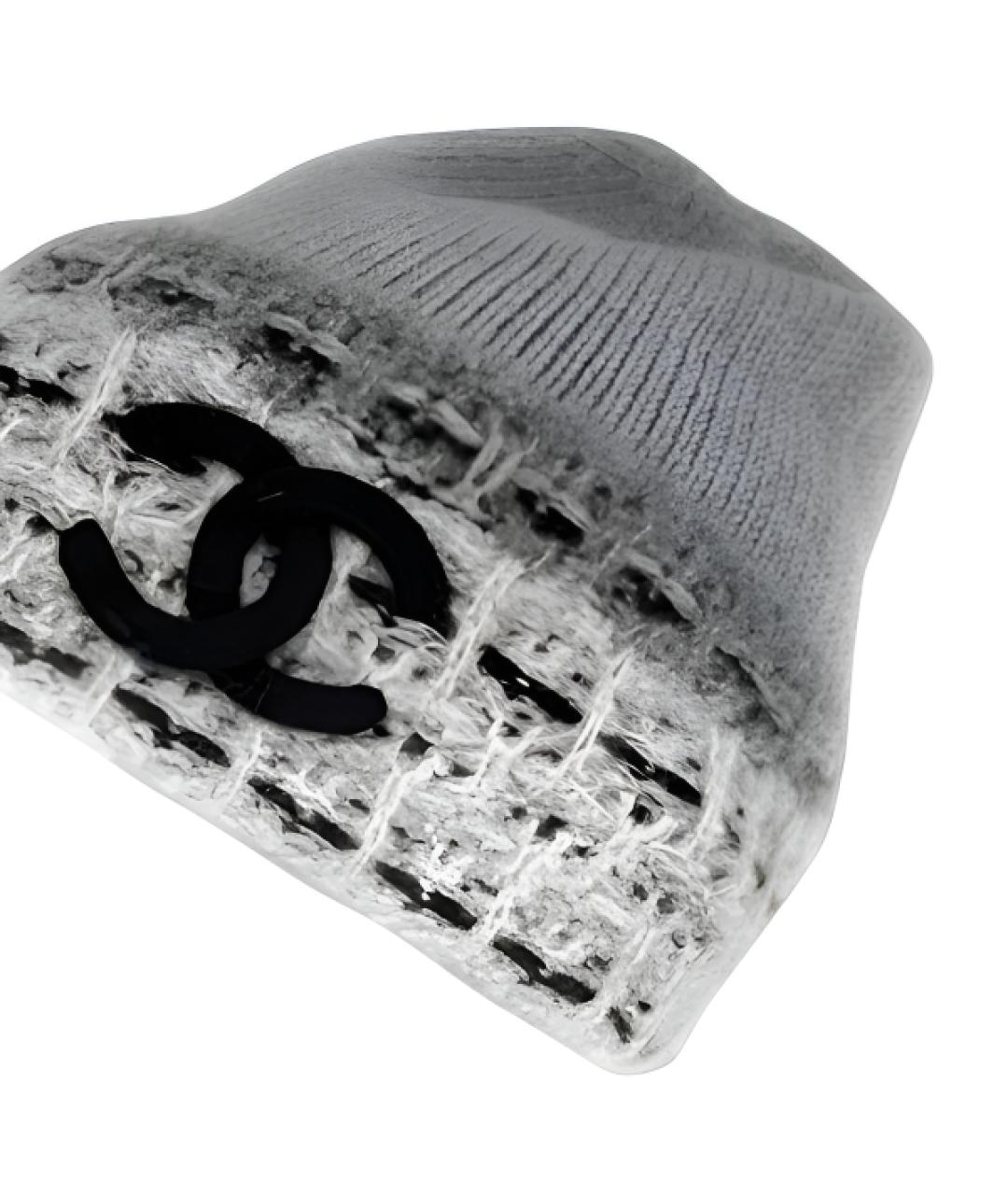 CHANEL Серая шапка, фото 3