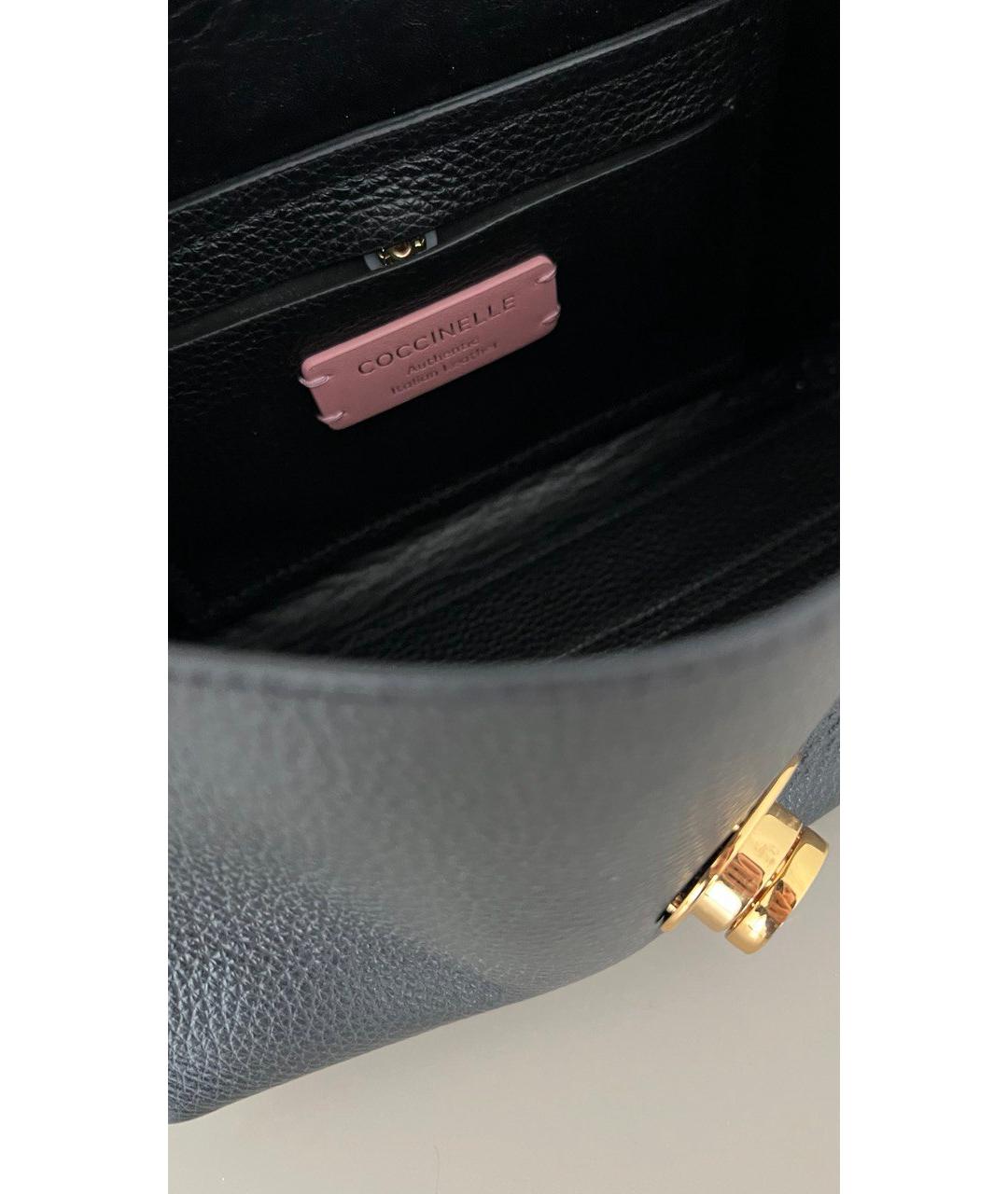 COCCINELLE Черная кожаная сумка через плечо, фото 5