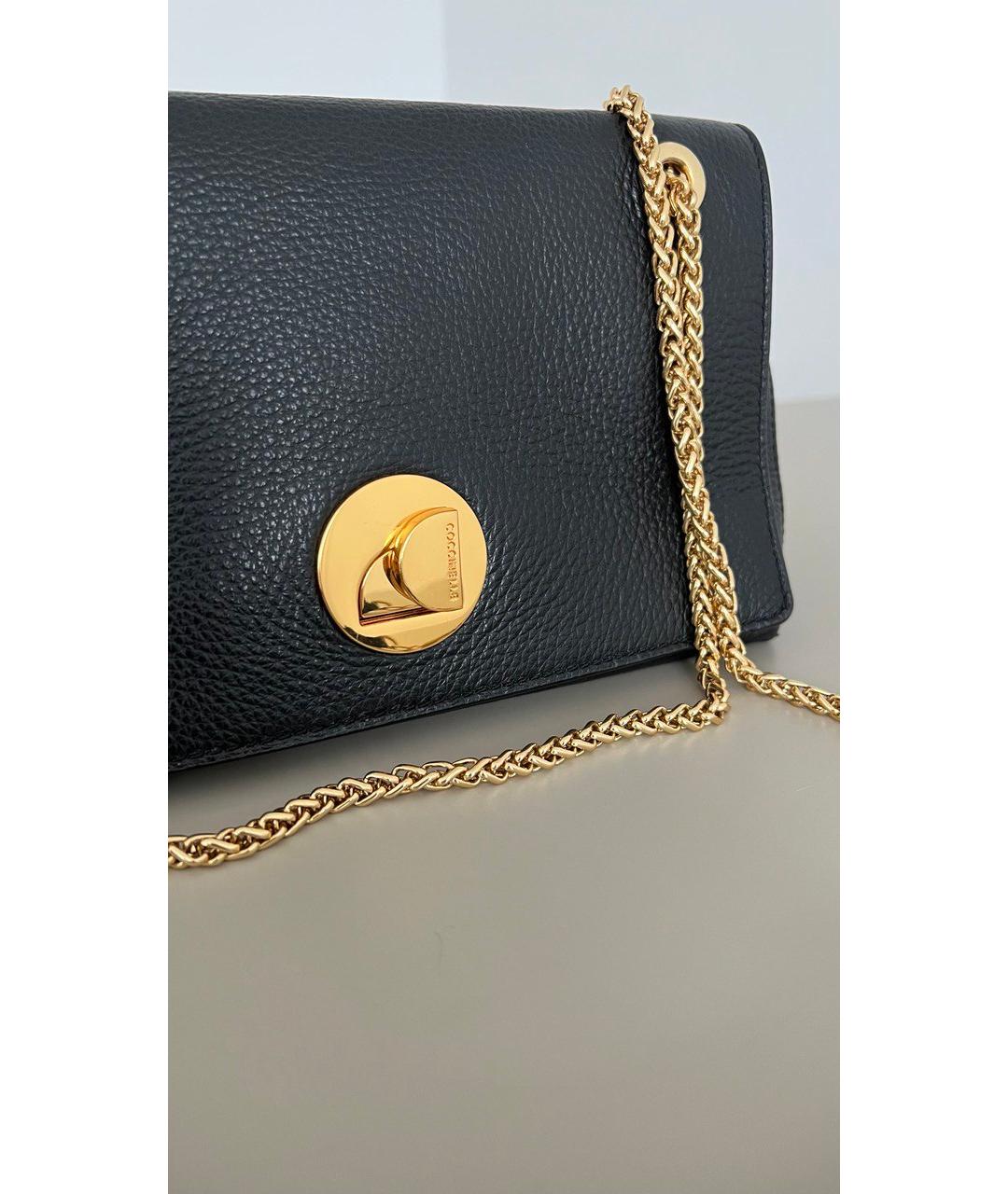 COCCINELLE Черная кожаная сумка через плечо, фото 6