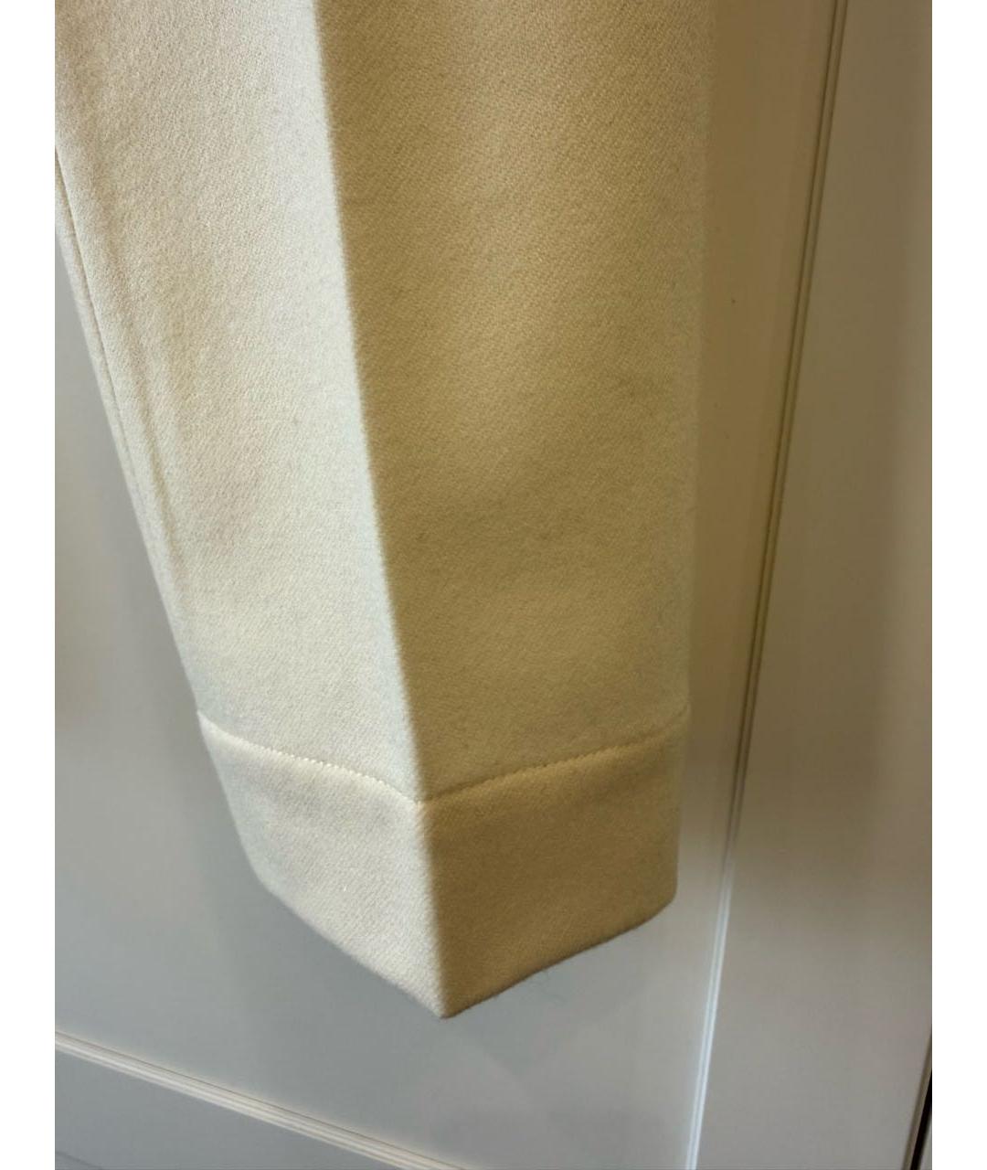 JIL SANDER Бежевые шерстяные брюки узкие, фото 5