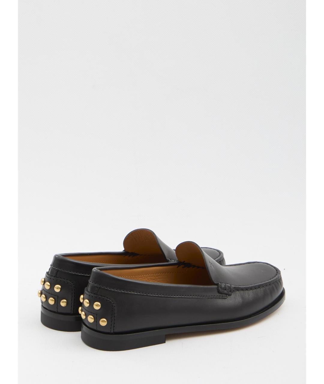 TOD'S Черные кожаные лоферы, фото 3