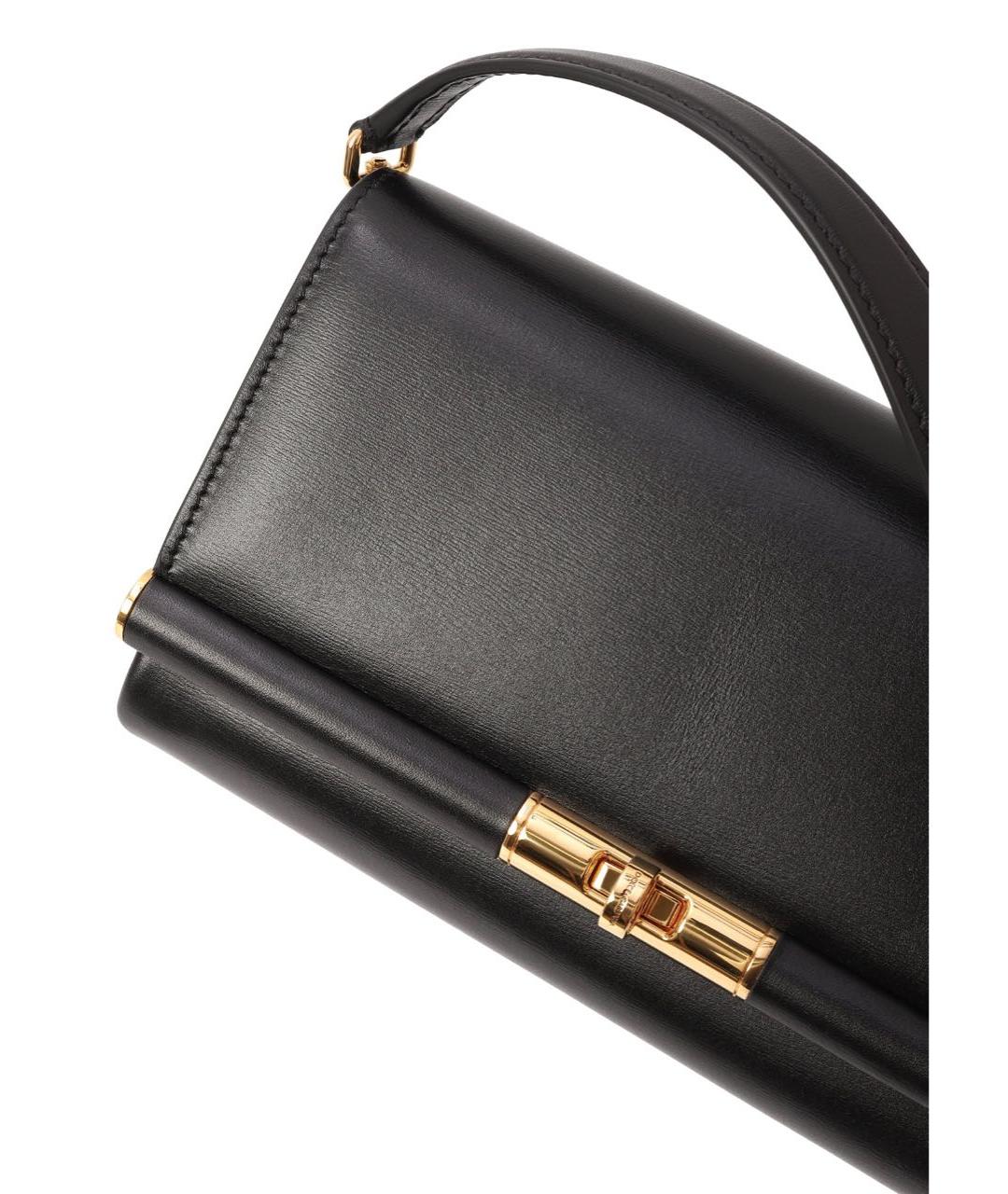 DOLCE&GABBANA Черная кожаная сумка с короткими ручками, фото 3